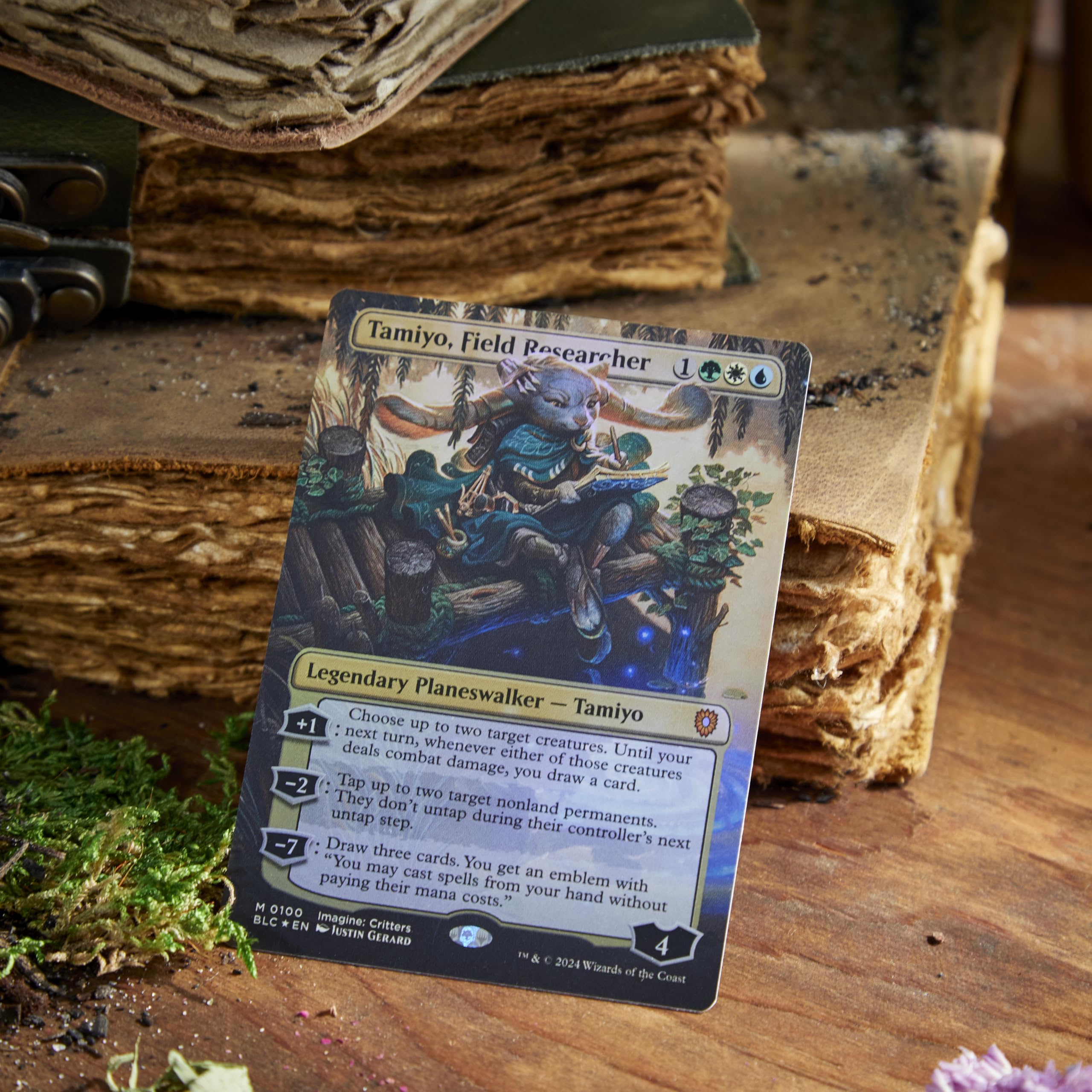 Magic: The Gathering Bloomburrow Peace Offering Collector Booster Pack highlights rare cards.