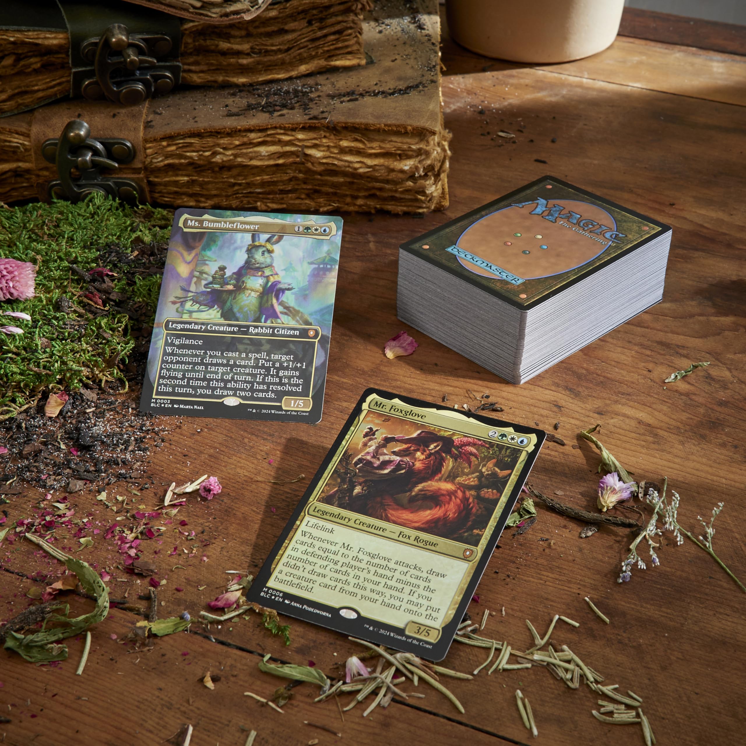 Magic: The Gathering Bloomburrow Peace Offering commander cards spread for strategy.