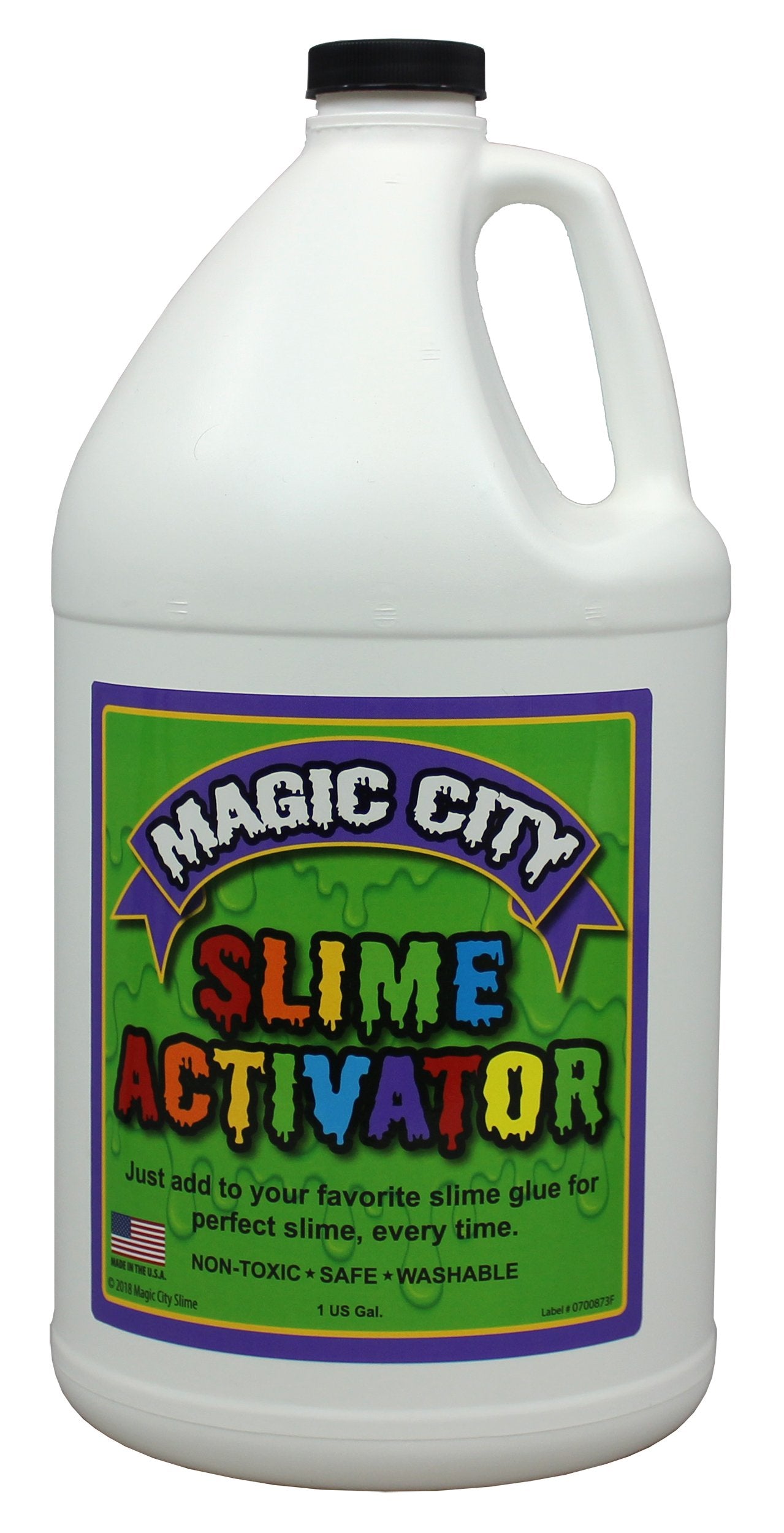 Magic City Slime Activator bottle close-up showing ready-to-use formula.