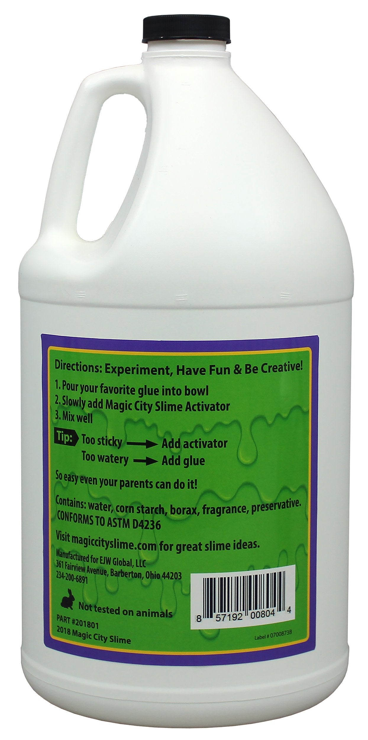 Pour action of Magic City Slime Activator for quick slime prep.