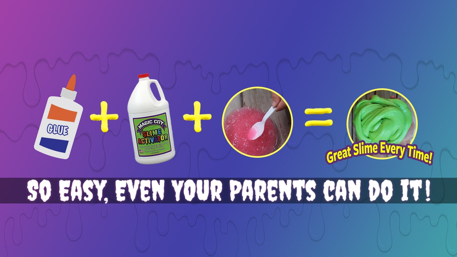 Slime batch prepared with Magic City Slime Activator for consistent texture.