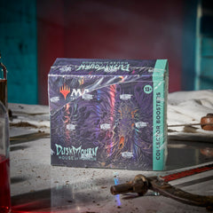 Duskmourn collector booster pack art scene showcasing premium visuals.