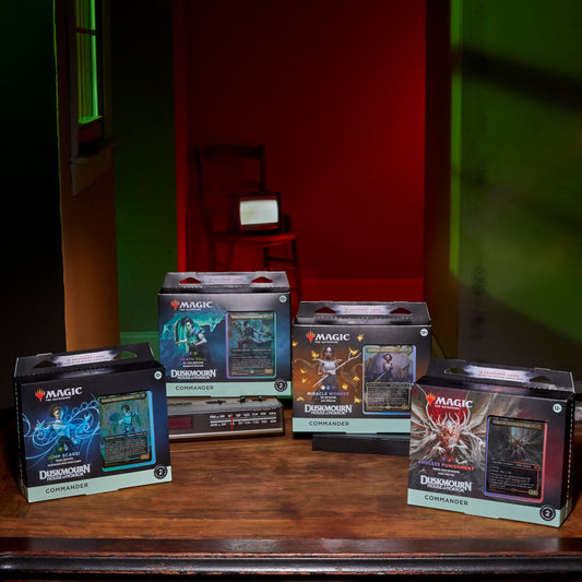 Duskmourn Miracle Worker foil commander with striking borderless art for table presence.