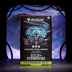 Magic: The Gathering Edge of Eternities Collector Booster sample pack showing exciting rare cards