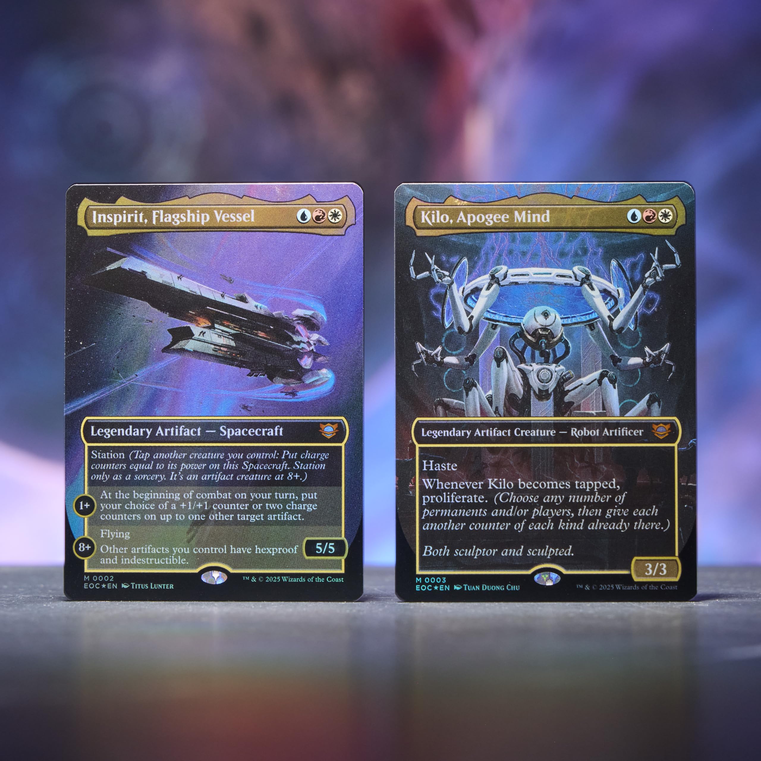 Magic: The Gathering Edge of Eternities deck box and strategy insert for organized play