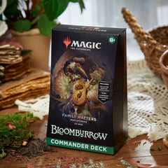 Magic: The Gathering Bloomburrow deck box opened for easy storage.