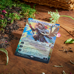 Magic: The Gathering Bloomburrow tokens laid out for combat setup.