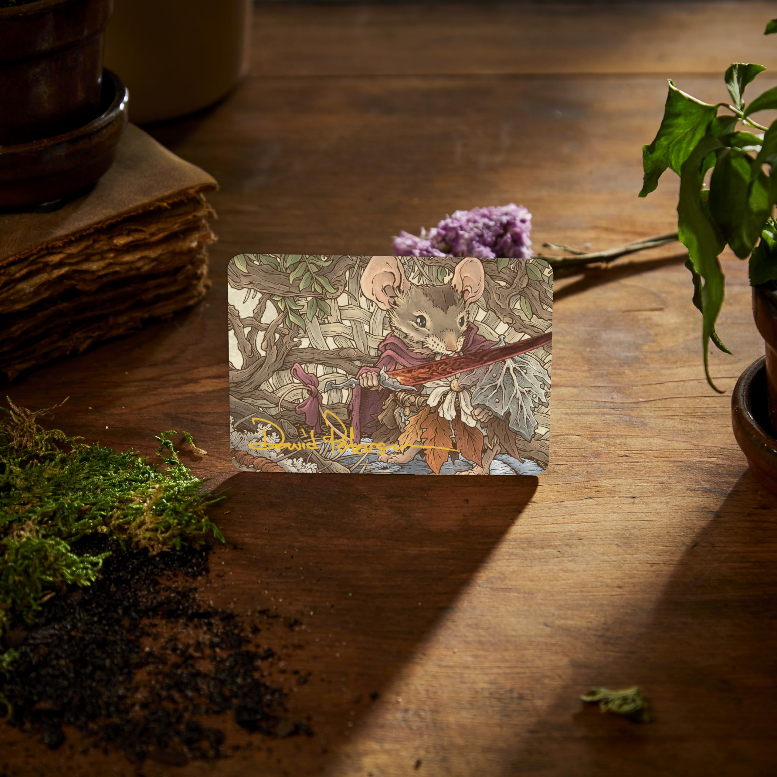 Traditional foil land card from Bloomburrow booster pack