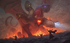 Magic: The Gathering Forgotten Realms booster pack rares and commons in a dynamic pull for deck-building.