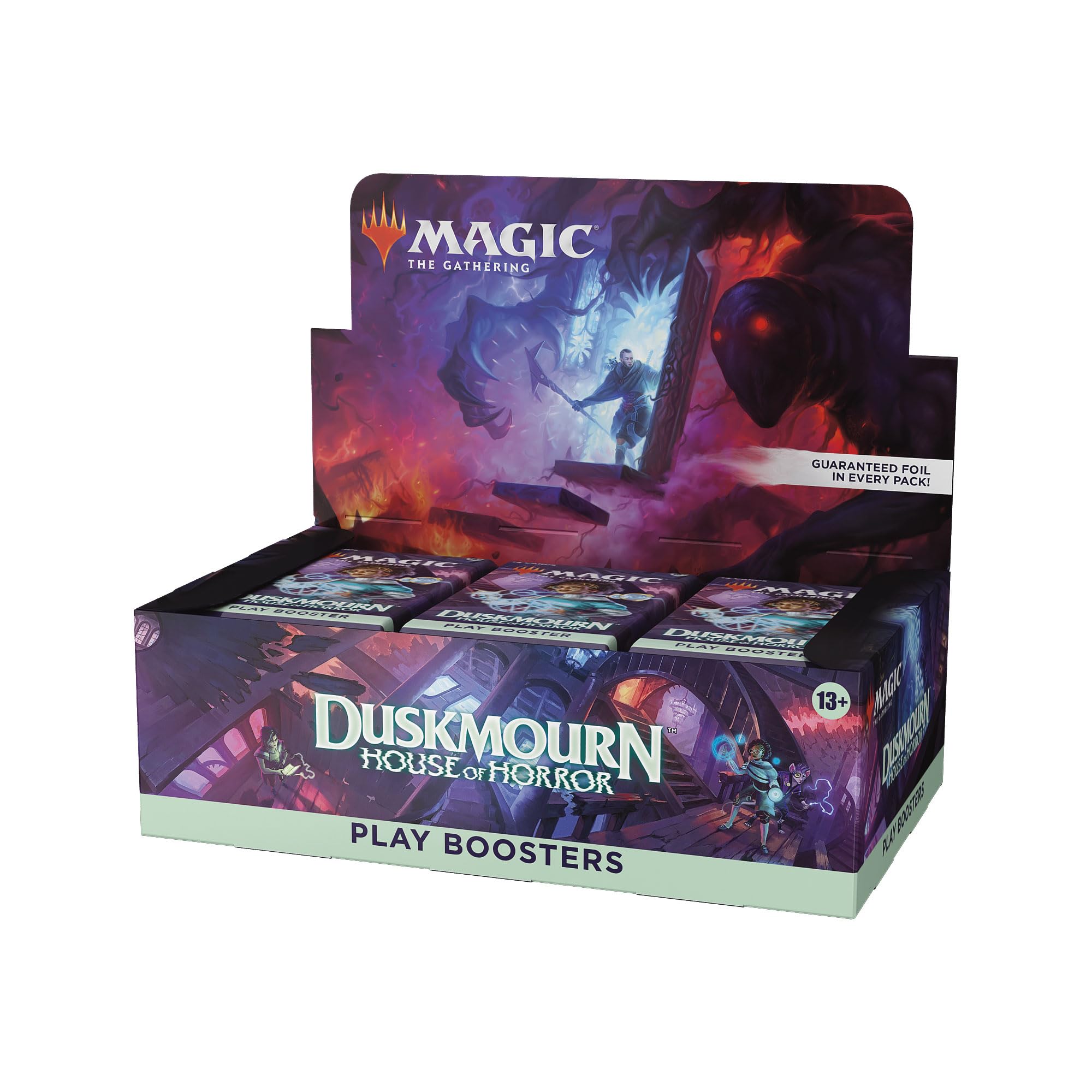 Magic: The Gathering Duskmourn booster box exterior for planning Limited play