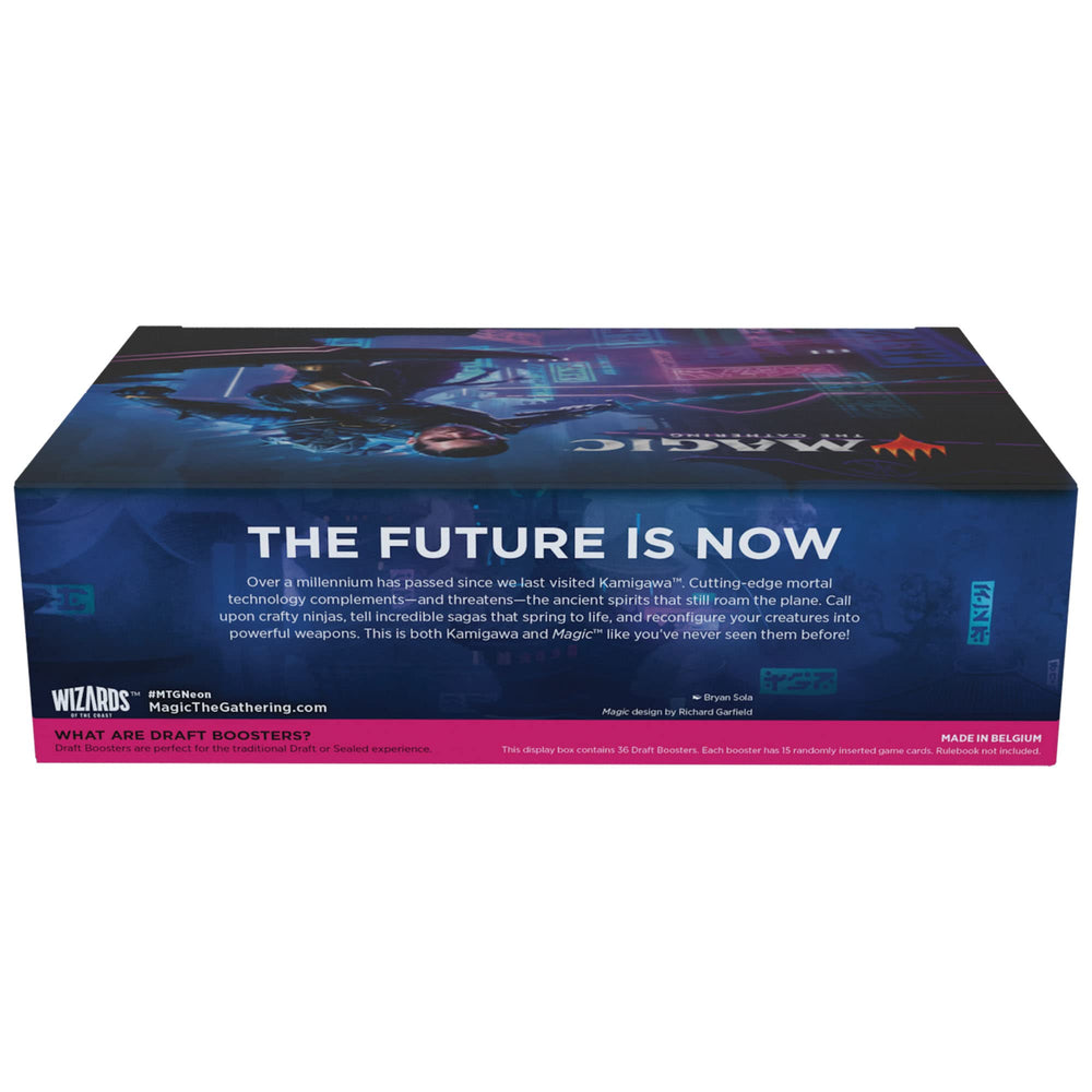 Magic: The Gathering Kamigawa Neon Dynasty artwork with vibrant cyberpunk imagery.