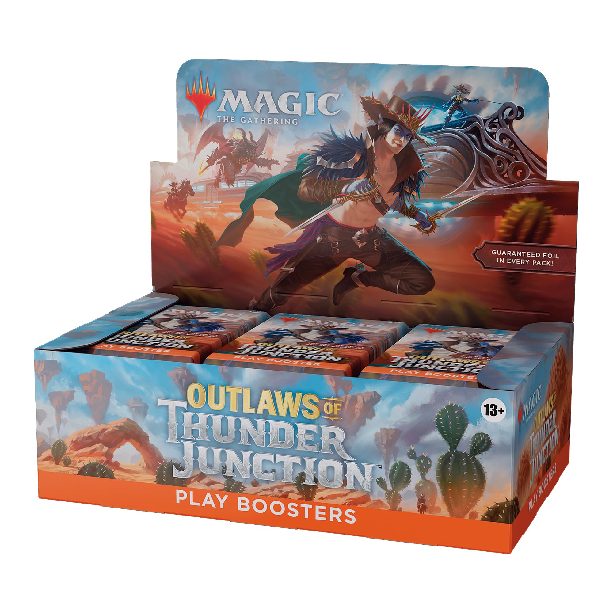 Magic: The Gathering Outlaws of Thunder Junction booster pack front view, ideal for quick drafting sessions