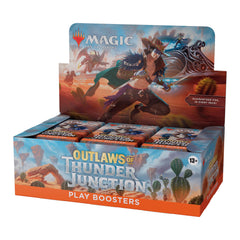 Magic: The Gathering Outlaws of Thunder Junction play booster box front view for Limited play