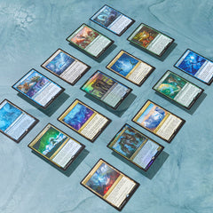Magic: The Gathering Tricky Terrain deck box keeps 100 sleeved cards organized.