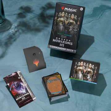 Magic: The Gathering Tricky Terrain foil-etched display commander highlights premium art.