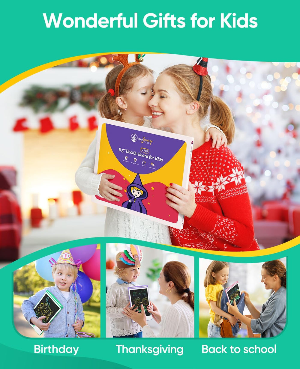 Magic Jimmy 4-Pack LCD Writing Tablet an ideal gift for kids ages 3 to 7