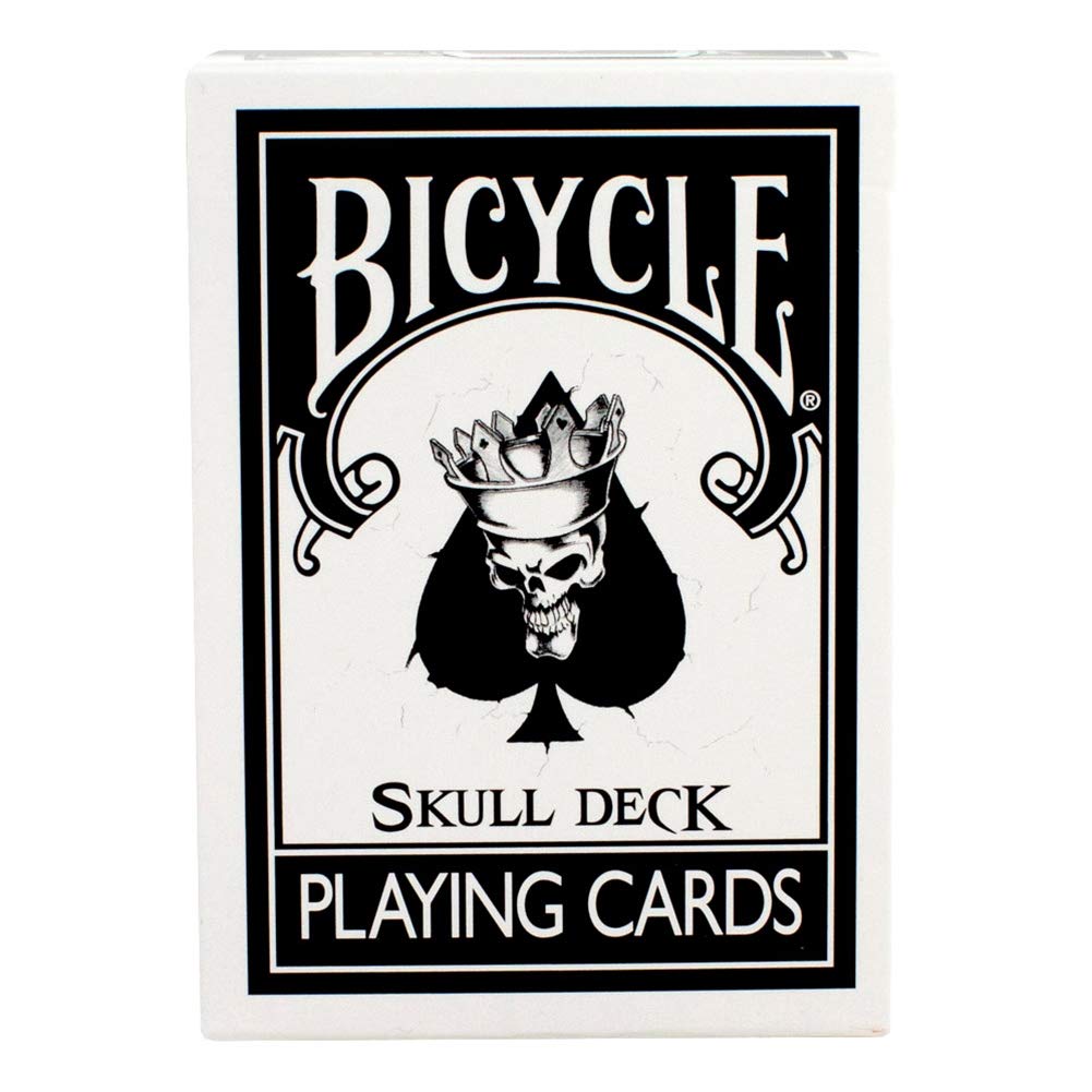 Magic Makers Bicycle Skull Deck front face with bold skull artwork for dramatic card reveals