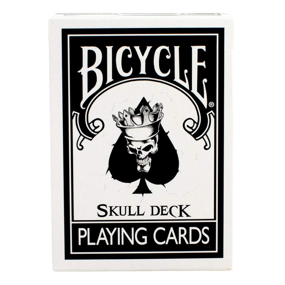 Magic Makers Bicycle Skull Deck front face with bold skull artwork for dramatic card reveals