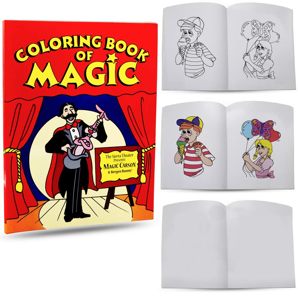 Magic Makers Magic Coloring Book Trick cover shows the full-size 11x8.5 inch layout for dramatic reveals