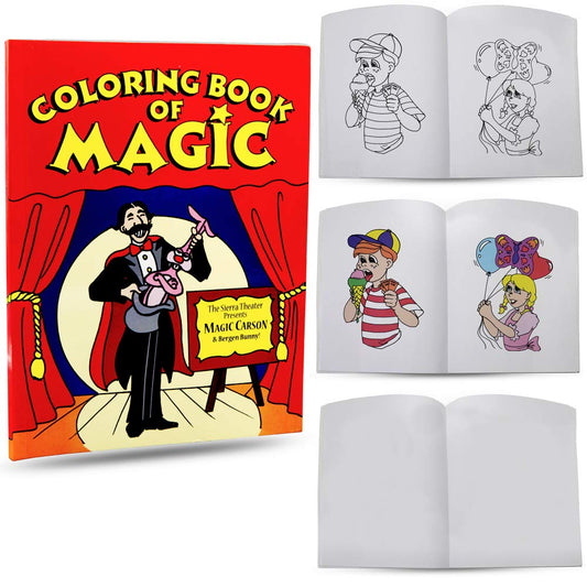 Magic Makers Magic Coloring Book Trick cover shows the full-size 11x8.5 inch layout for dramatic reveals