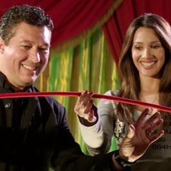 Magic Makers Magic Rope Trick Pro Model demonstrates the flexible-to-rigid transformation.
