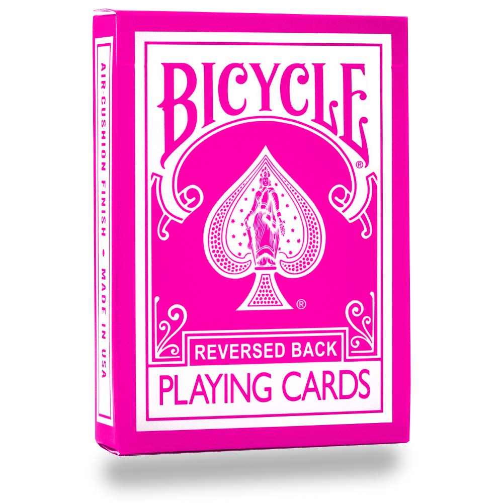 Magic Makers Pink Bicycle deck back design with reversed color for contrast