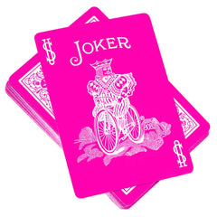 Magic Makers Pink Bicycle deck double-back card for versatile tricks