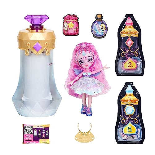 Crystal Gem topper being pressed to trigger the pixling reveal in Magic Mixies set.