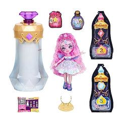 Crystal Gem topper being pressed to trigger the pixling reveal in Magic Mixies set.