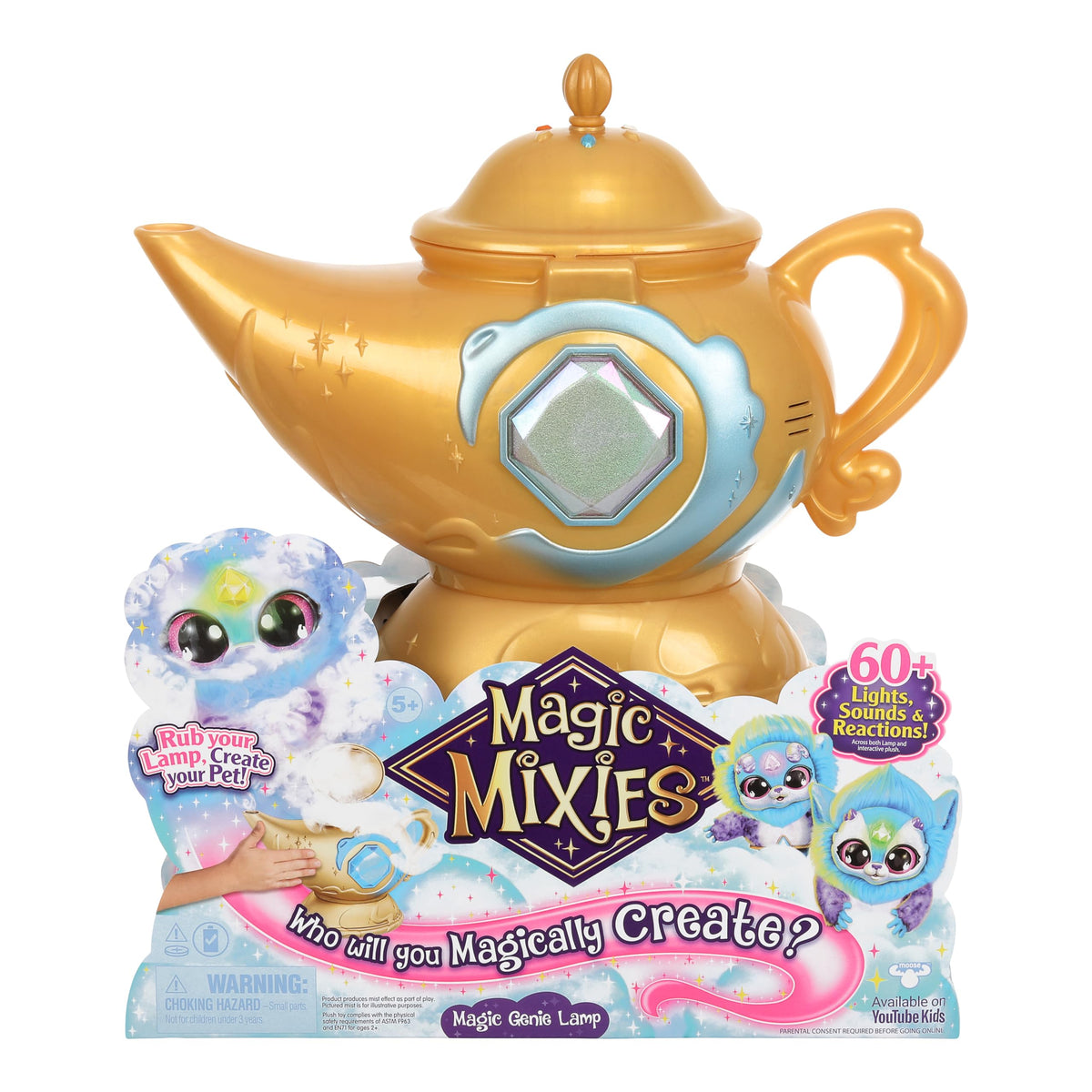 Magic Mixies Genie Lamp awakening with mist and lights for playful discovery.