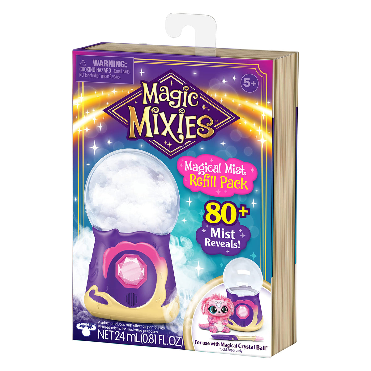 Magic Mixies magical mist refill pack showing two vials ready to use for crystal ball enchantment