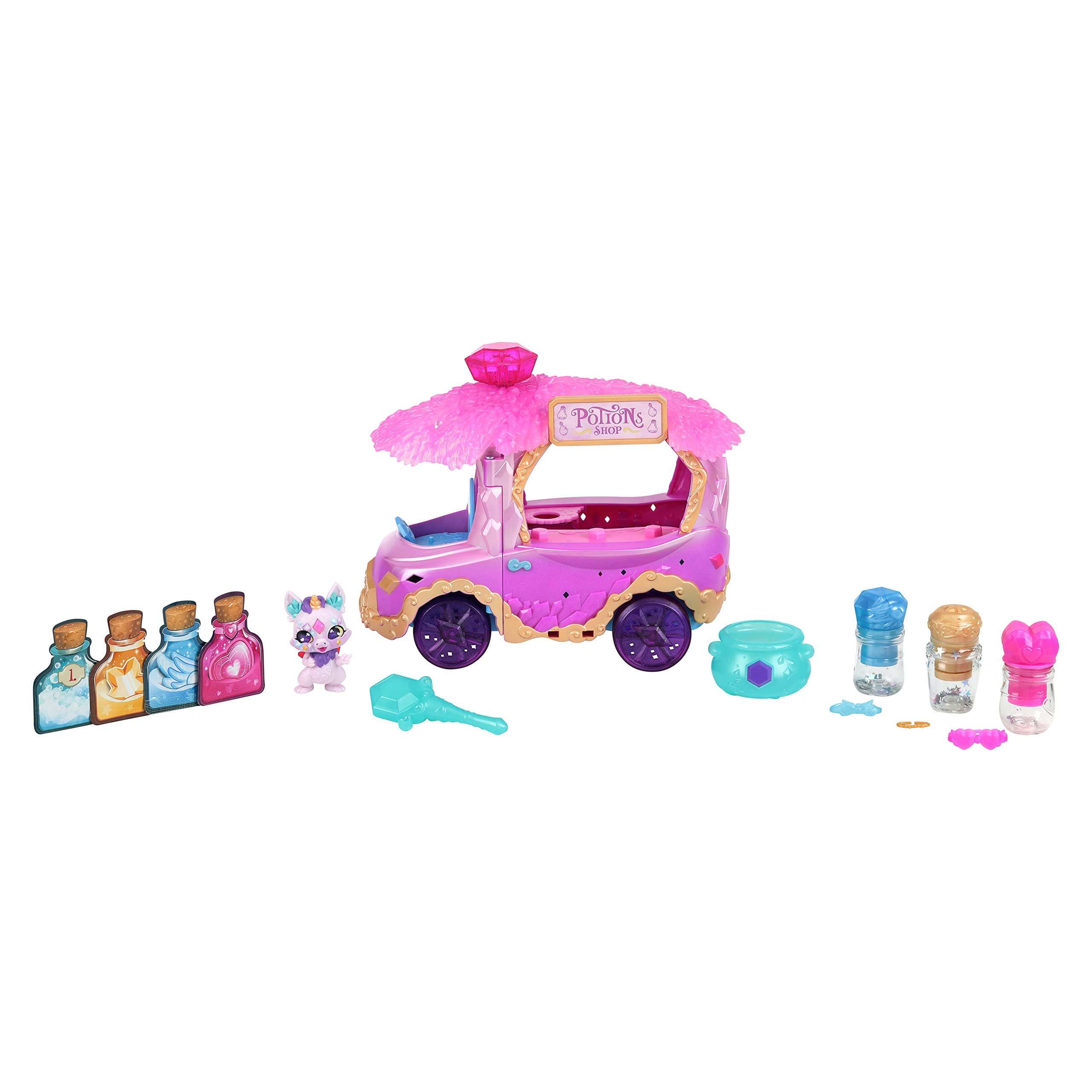 Magic Mixies Potions Truck love-vision glasses showcase a real-time potion reveal effect.