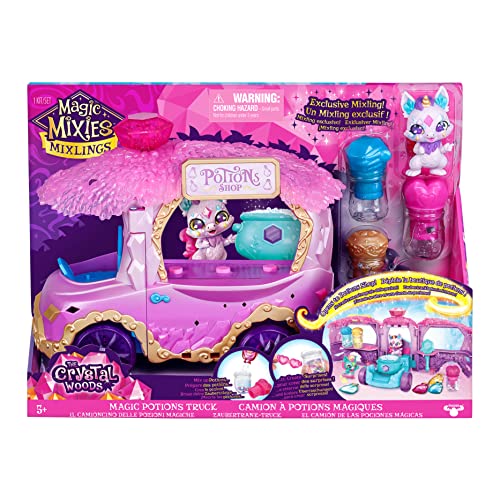 Magic Mixies Potions Truck opens to reveal the potion shop, inviting kids to create stories.