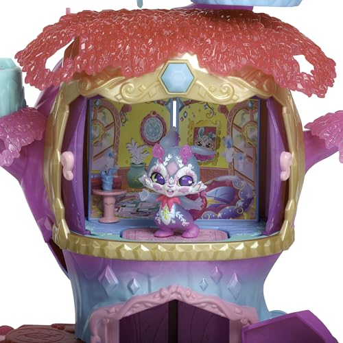 Magic Mixies Treehouse secret room glows with spells for magical role-play.