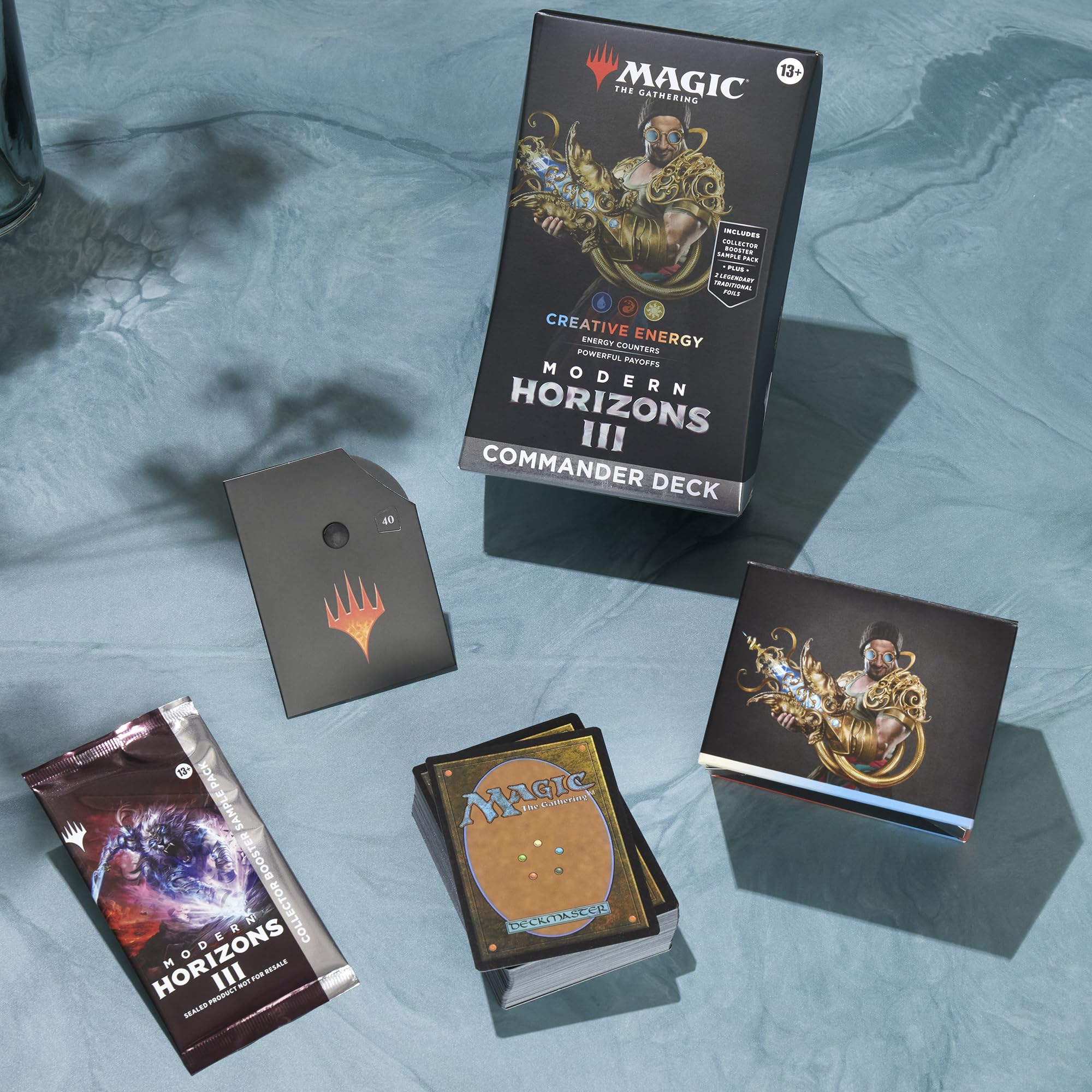 Magic: The Gathering Creative Energy foil-etched commander image highlights premium display value.