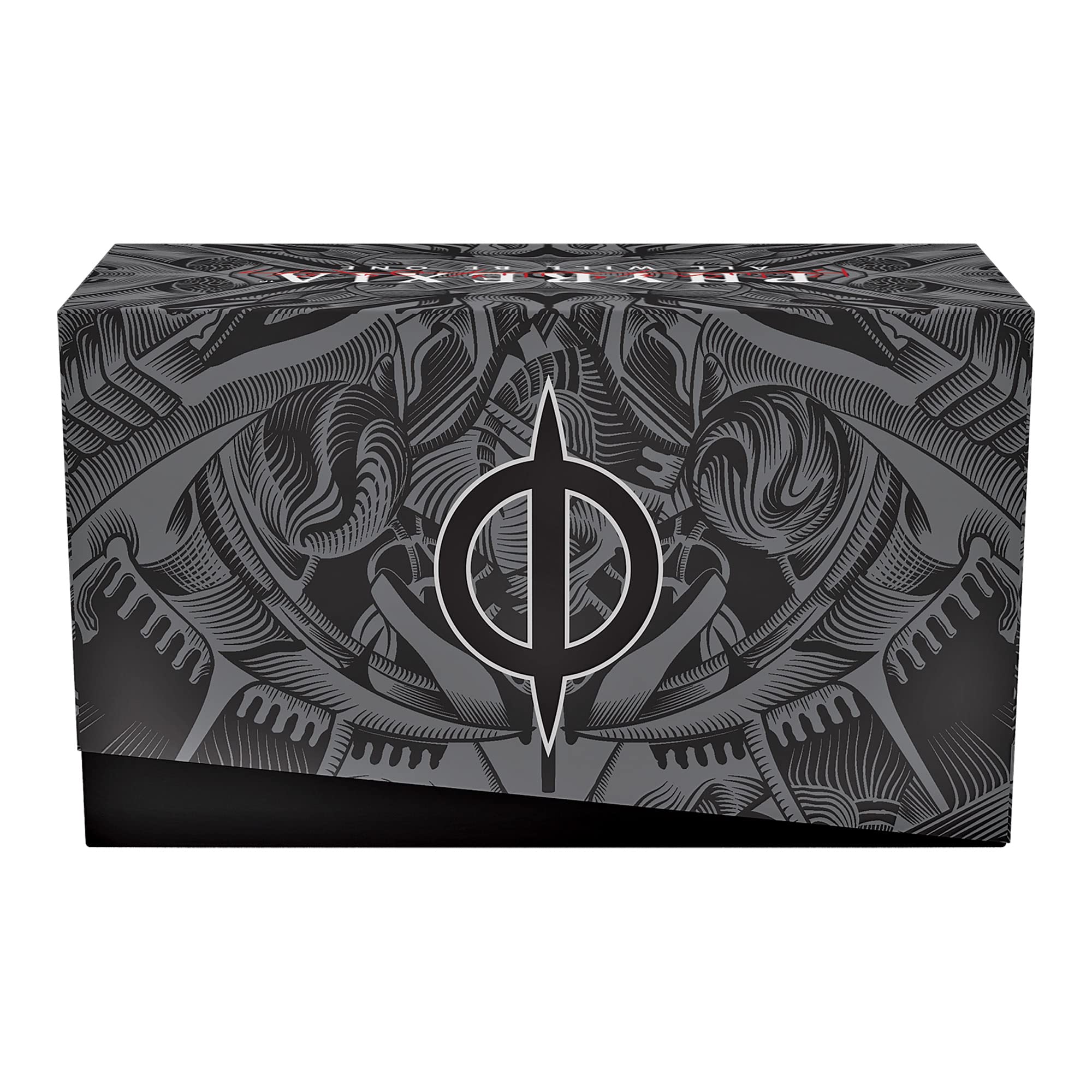 Panorama full-art lands showcase Phyrexia artistry and color.