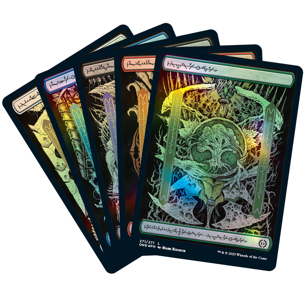 Exclusive Phyrexian Arena foil promo card included in the bundle.