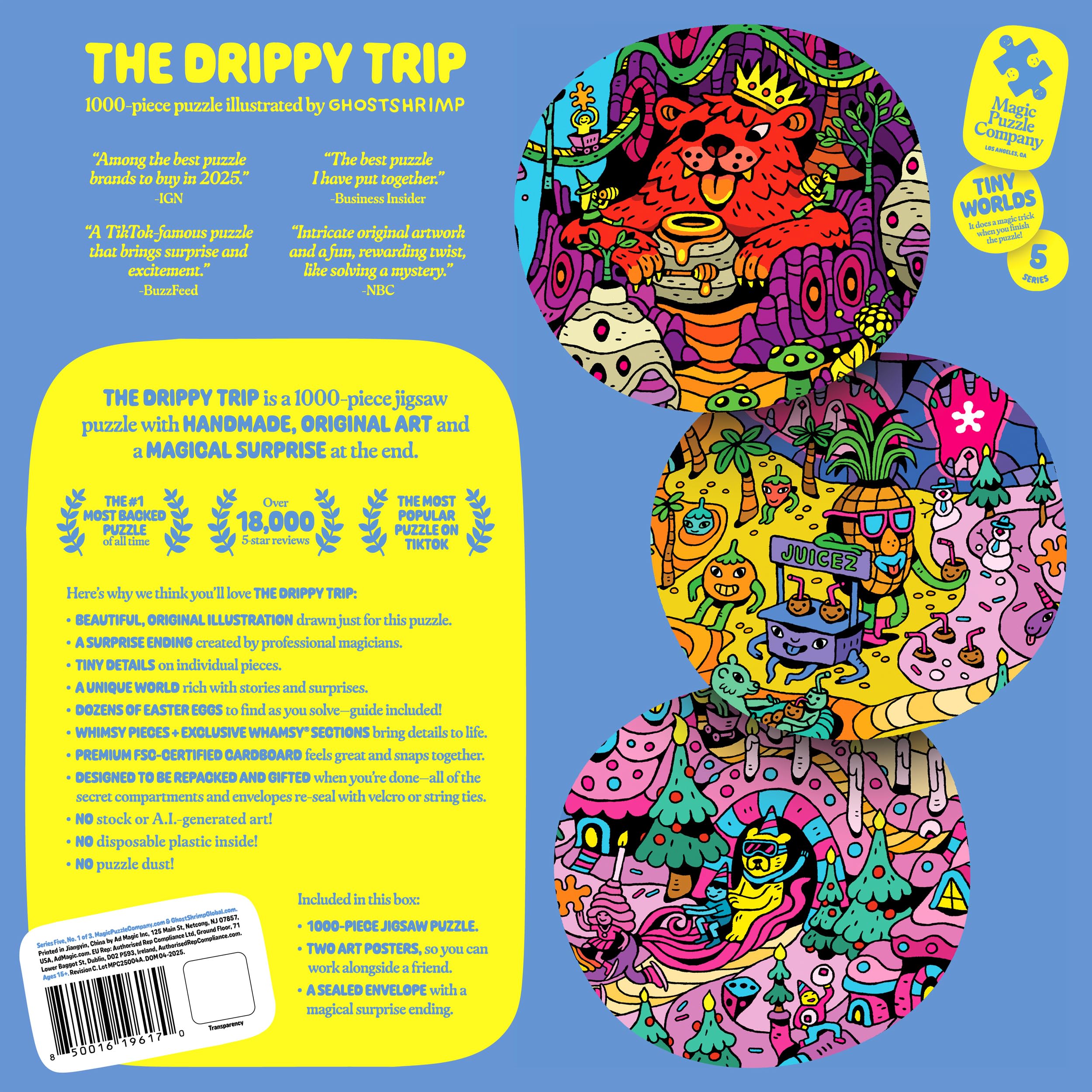 Magic Puzzle Company Drippy Trip artwork detail hides clues for an immersive solve.