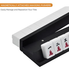 Magic Sewing Machine magnetic pusher detail keeps tiles aligned during fast hands.