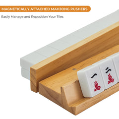 Magic Sewing Machine magnetic pusher fits comfortably, easing tile movement.