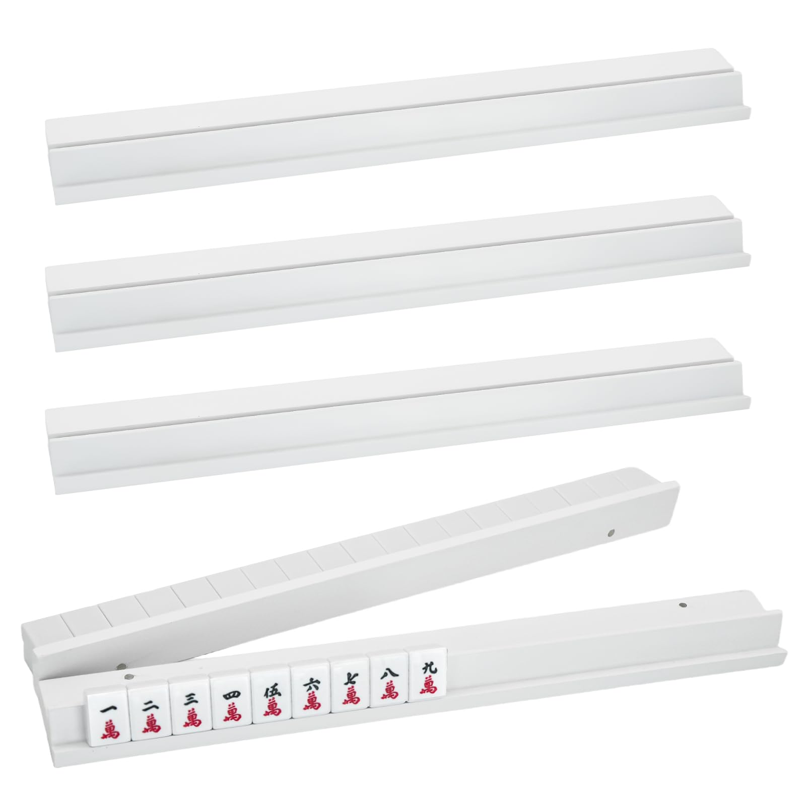 Magic Sewing Machine mahjong rack assembly shows sturdy pine construction for durable play.