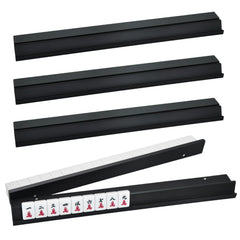 Magic Sewing Machine wooden mahjong rack with magnetic pushers for secure play.