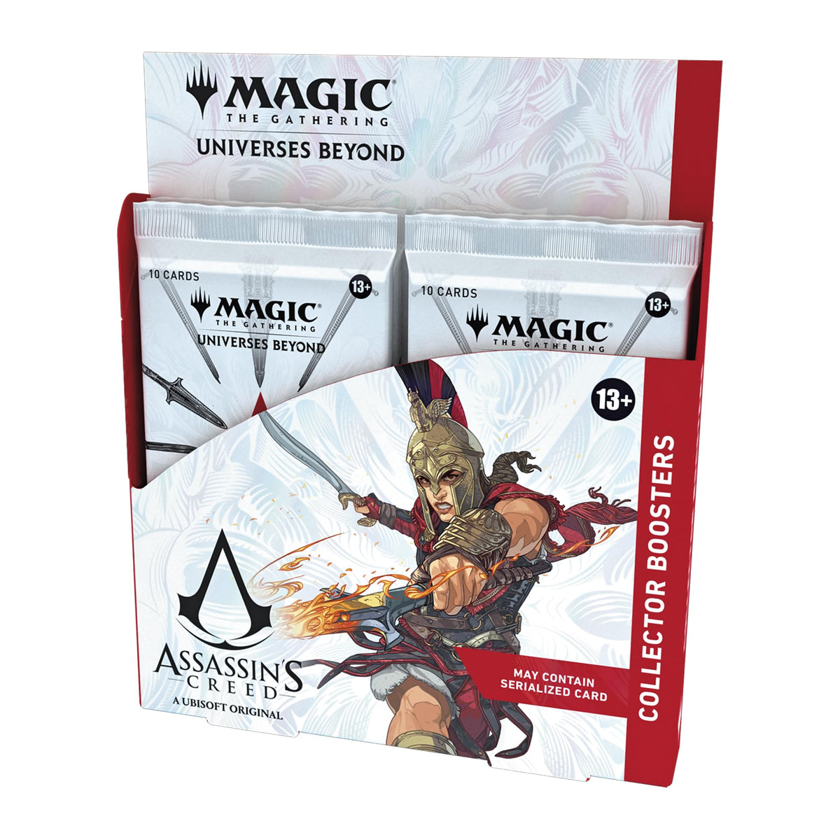 Magic: The Gathering Assassin’s Creed Collector Booster Box cover showing premium card art