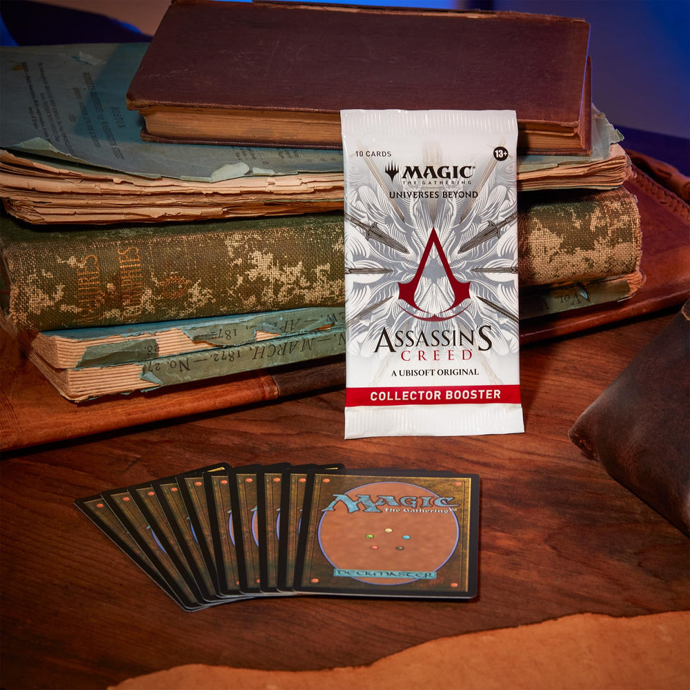 Magic: The Gathering Assassin’s Creed extended-art cards offer dramatic, immersive artwork