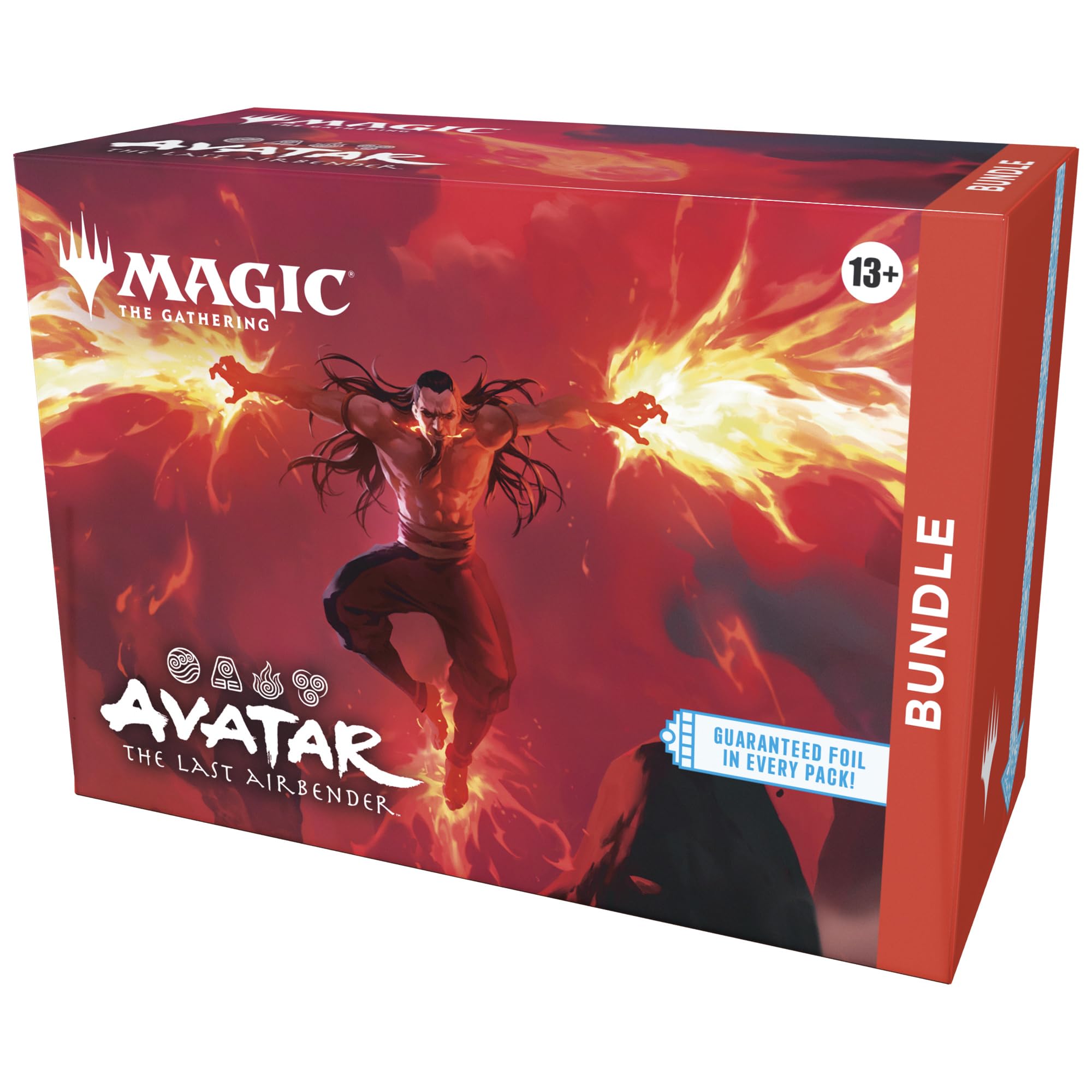 Magic: The Gathering Avatar bundle hero image, showcasing play boosters for casual games and collection.