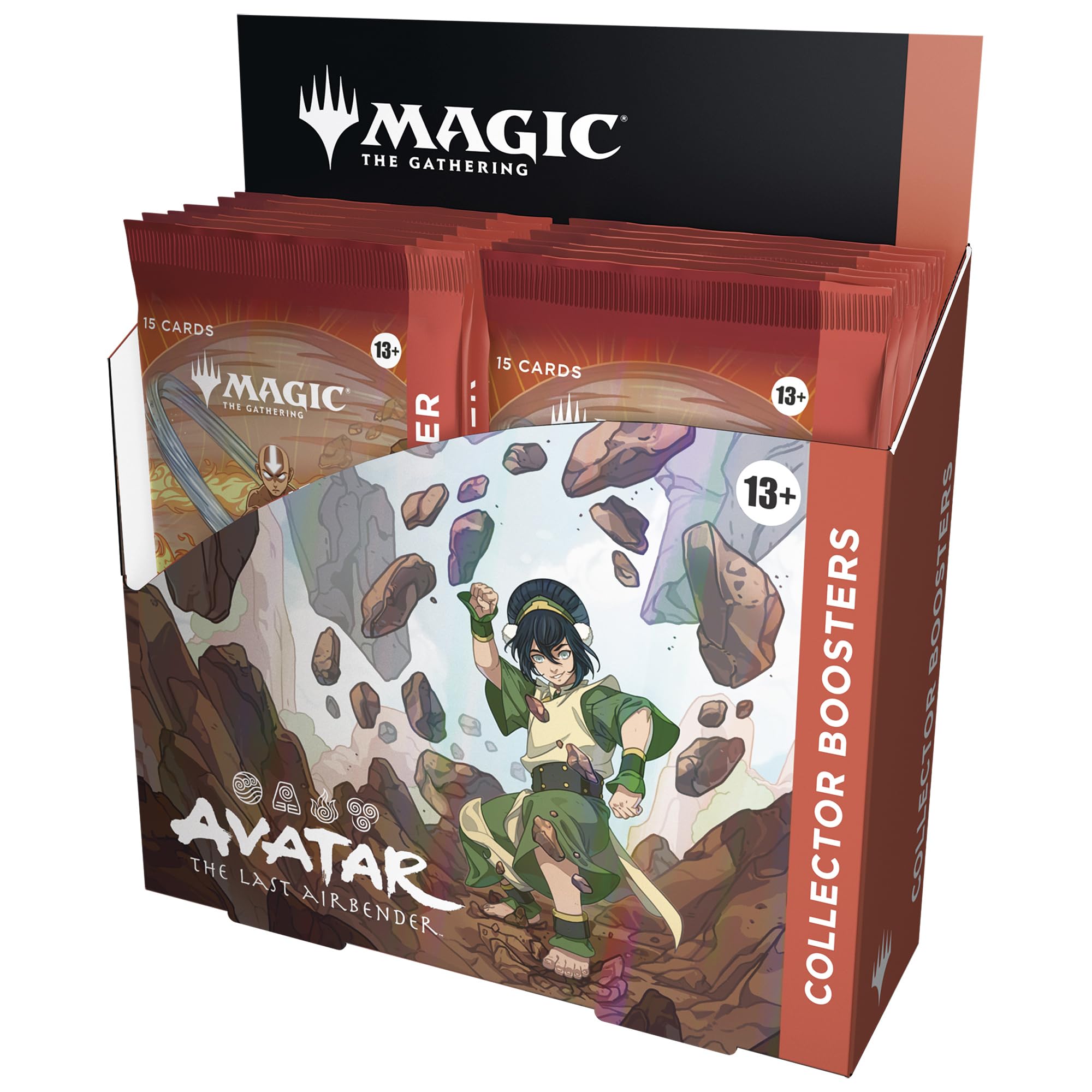 Magic: The Gathering Avatar: Last Airbender collector booster box front view, ideal for display and collection.