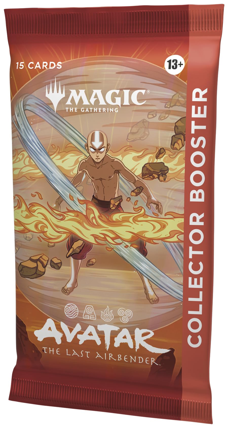 Magic: The Gathering Avatar: The Last Airbender booster pack layout showcasing 15 cards per pack.