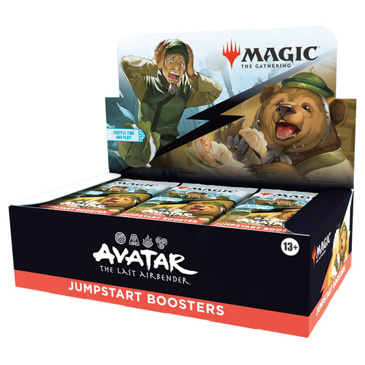 Magic: The Gathering Avatar Jumpstart box front with 24 boosters ready for quick play.