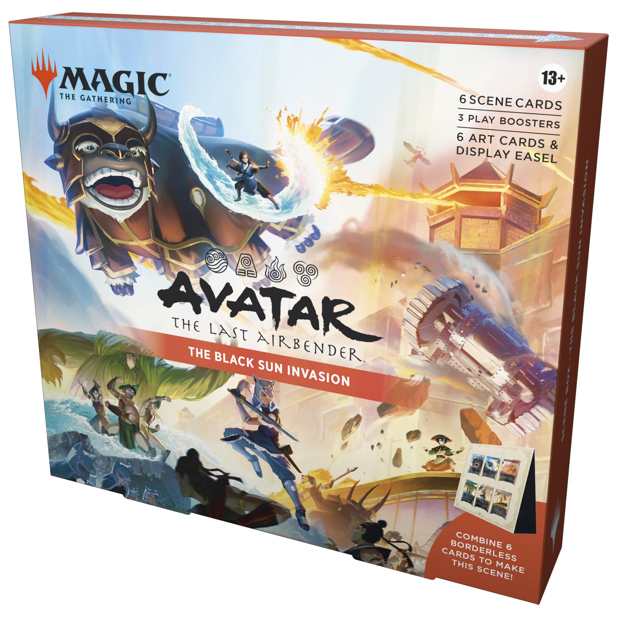 Magic: The Gathering Avatar Scene Box 1 showing Black Sun Invasion borderless scenes for display.
