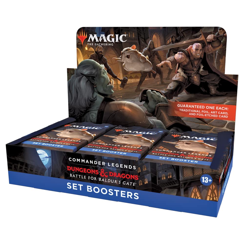 Magic: The Gathering Baldur's Gate set booster box for collection and gameplay.